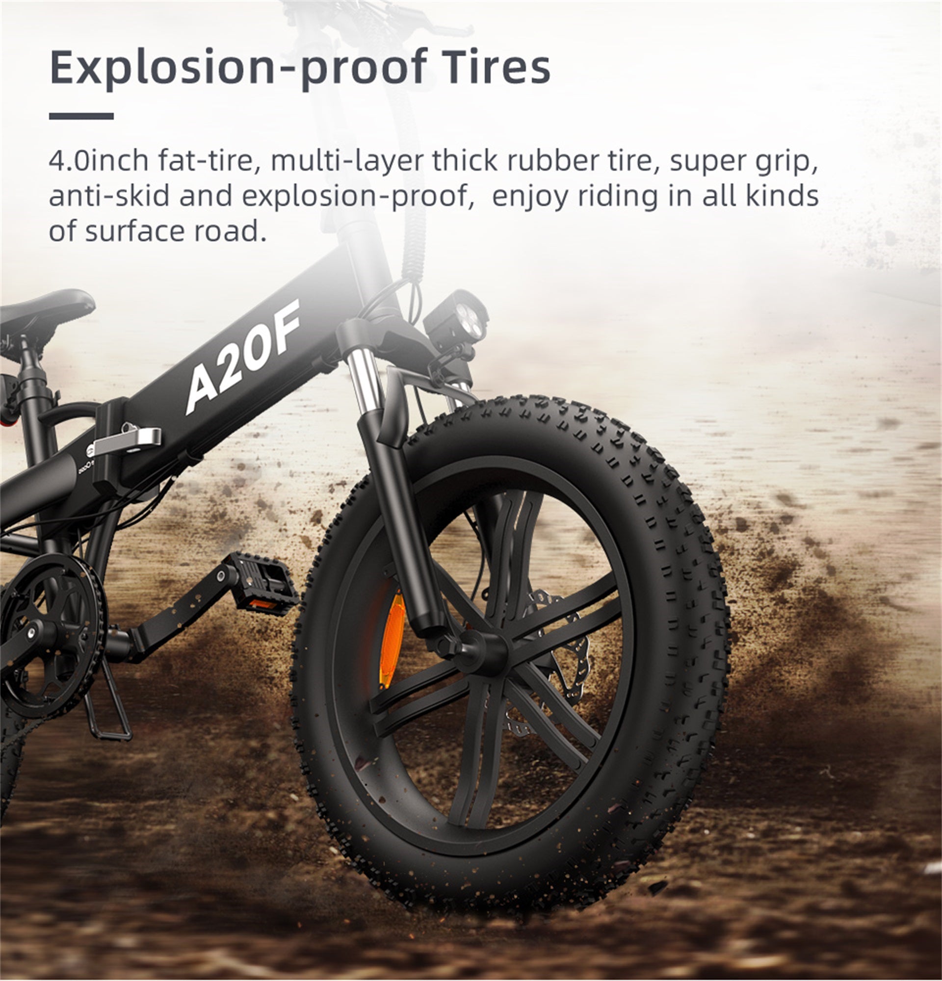 ADO A20F+ Fat Tyre Folding Electric Bike