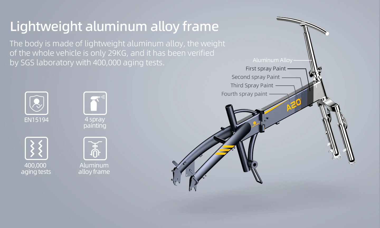 ADO A20F XE-CE Fat Tyre Folding Electric Bike