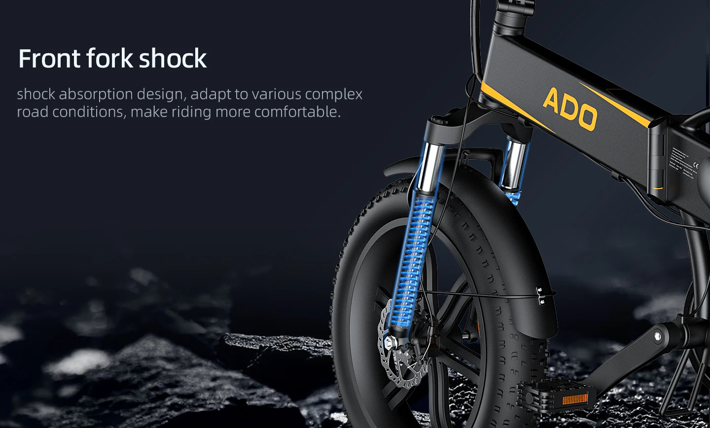ADO A20F XE-CE Fat Tyre Folding Electric Bike