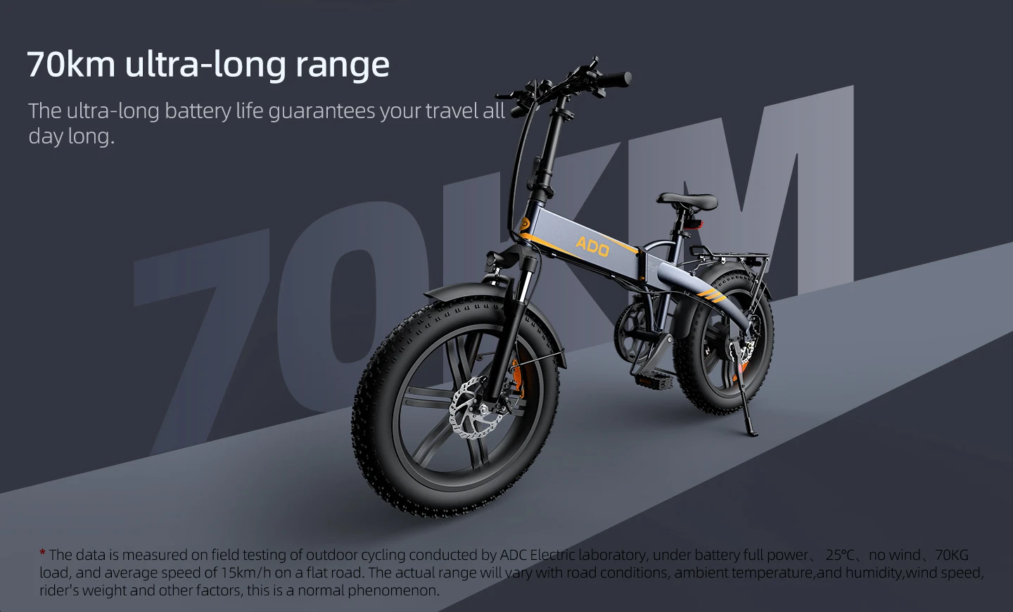 ADO A20F XE-CE Fat Tyre Folding Electric Bike