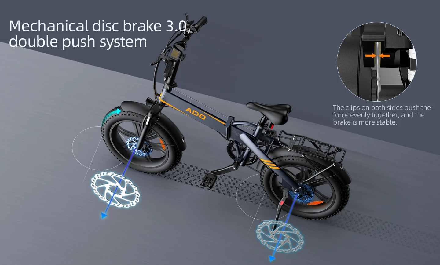 ADO A20F XE-CE Fat Tyre Folding Electric Bike