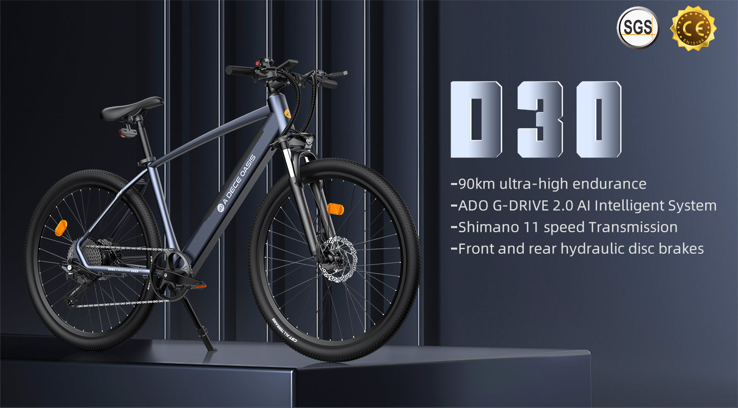 ADO D30 E-Bike - 27.5 Inch Lightweight Electric Bike