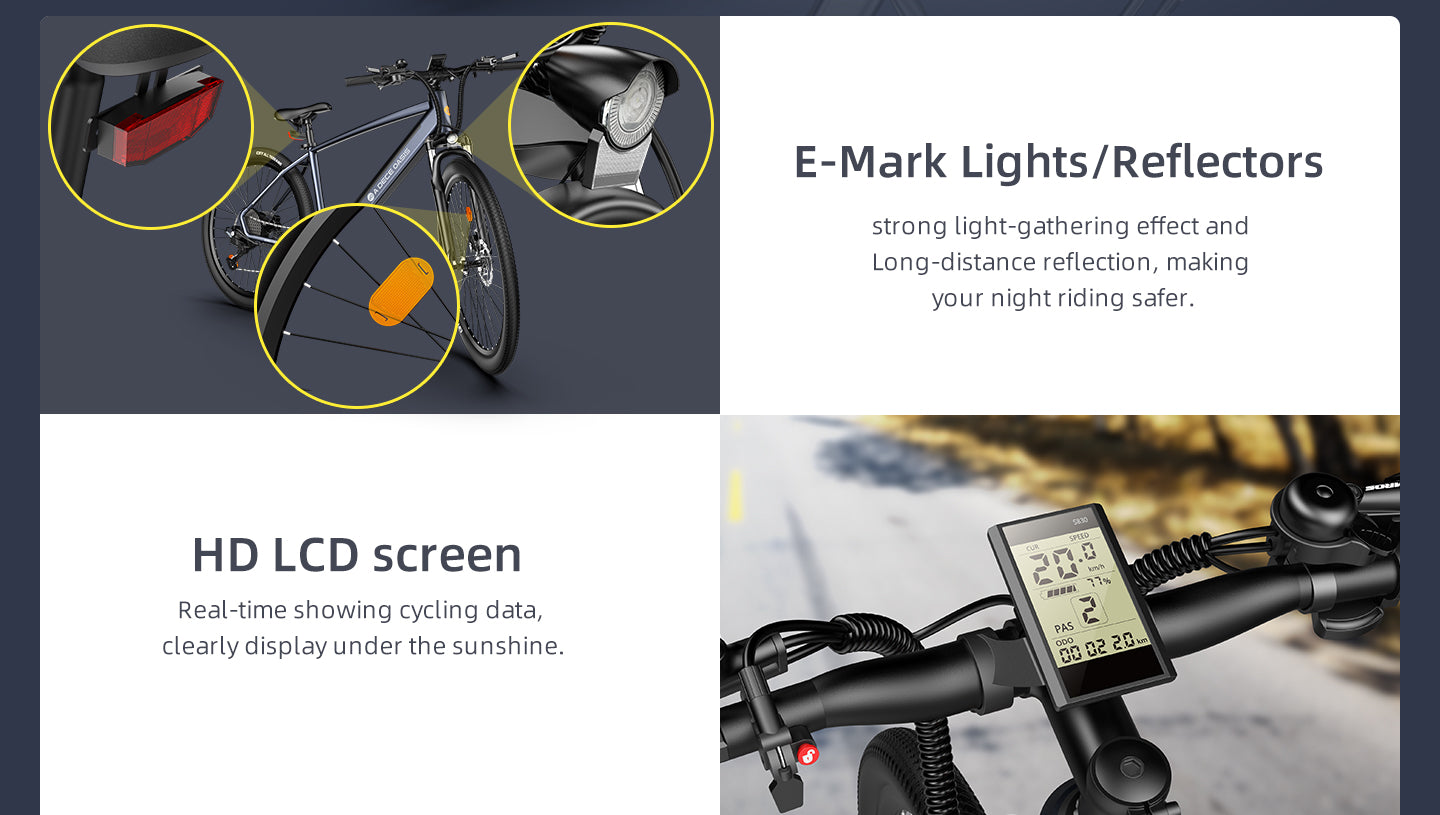 ADO D30 E-Bike - 27.5 Inch Lightweight Electric Bike