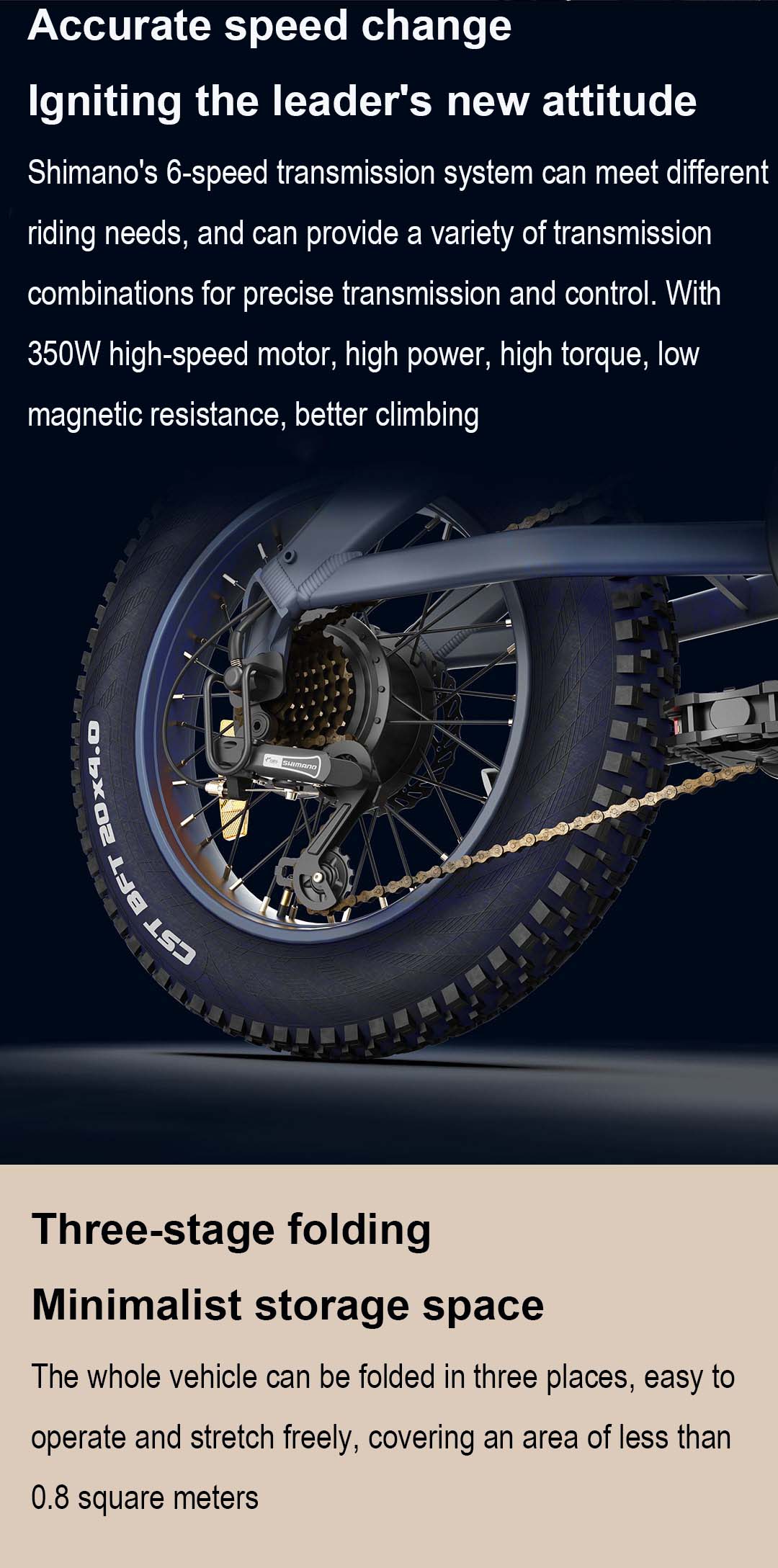 HIMO ZB20 Fat Tyre Folding Electric Bike