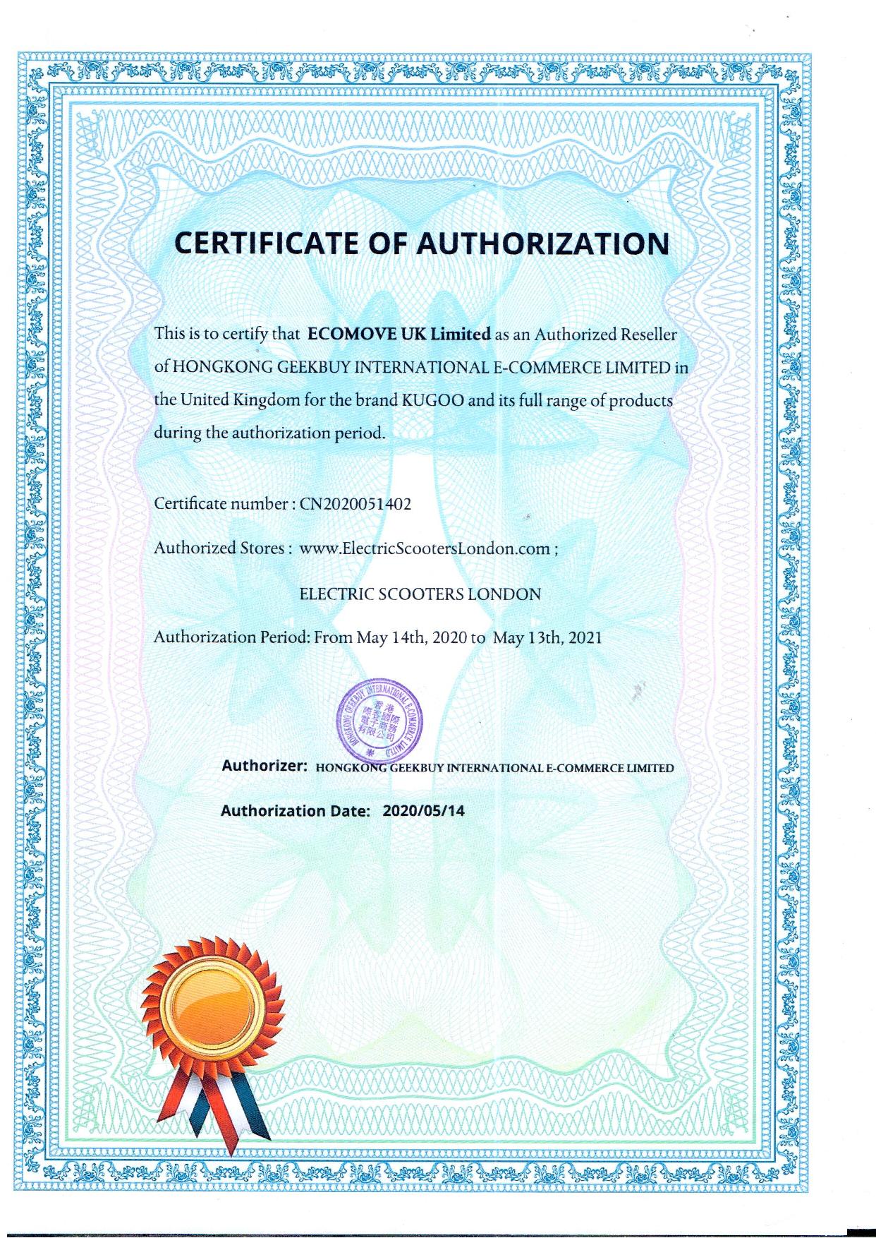 Kugoo Electric Scooters Authorised Seller United Kingdom