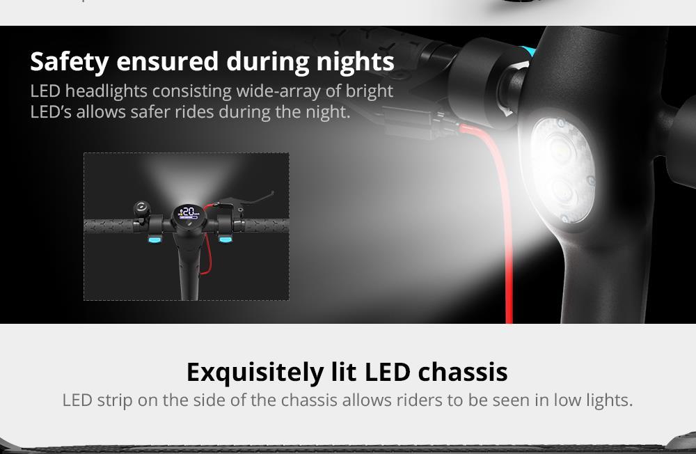 KUGOO ES2 Folding Electric Scooter - Black